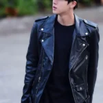 BTS Jin Biker Leather Jacket