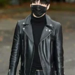 BTS Suga Biker Black Leather Jacket