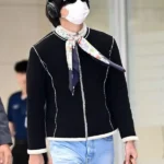 BTS V Kim Taehyung Black Suede Jacket