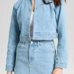 Beyond The Gates Samantha Richardson Denim Cropped Jacket front
