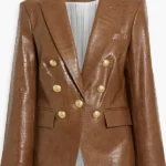 Beyond the Gates Arielle Prepetit Leather Blazer front
