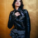 Blackpink Jennie Biker Black Leather Jacket