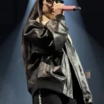 Blackpink Jennie Fur Collar Leather Jacket