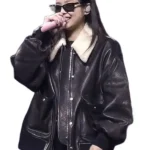 Blackpink Jennie Oversized Leather Jacket