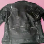 Blackpink Rose Apt Biker Leather Jacket Back