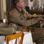 Brad Pitt Fury Khaki Cotton Jacket