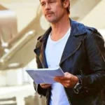 Brat Pitt Brando Black Leather Jacket