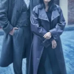 Bridgerton S04 Sophie Baek Leather Coat front