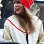 CTFL Taylor Swift Red Star White Varsity Jacket
