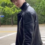 Cha Eun Woo Black Trucker Jacket