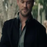 Chris Hemsworth Movie Crime 101 2026 Davis Black Wool Jacket