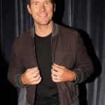 Chris Pratt New York Comic Con 2025 Suede Bomber Jacket front