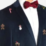 Christmas X-Mas Icons Navy collar