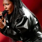 Coachella Amaarae Black Leather Jacket