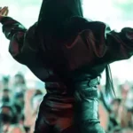 Coachella Amaarae Black Leather Jacket back