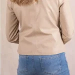 Crosby Collarless Leather Jacket back