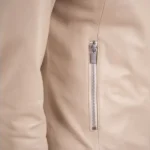 Crosby Collarless Leather Jacket pockets