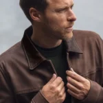 Crummock Collared Leather Jacket