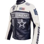 Dallas Cowboys Moto Leather Jacket