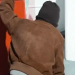 Dept. Q S01 Chloe Pirrie Brown Bomber Jacket Back