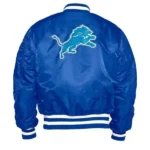 Detroit Lions Bomber blue Jacket back