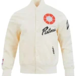 Detroit Pistons City Edition Chenille Satin Jacket front