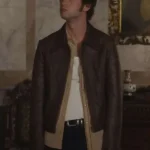 Dominic Sessa Now You See Me 3 Brown Leather Jacket