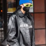 Dua Lipa Balenciaga Leather Jacket