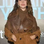 Eiza Gonzalez Fountain of Youth 2025 Leather jacket front