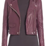 Electric Bloom Symera Jackson Purple Leather Jacket