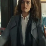 Ella McCay Emma Mackey Trench Coat Front