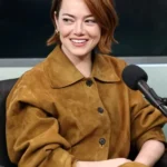 Emma Stone Brown Leather Jacket