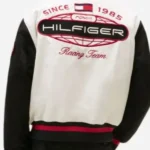 F1 Movie Racing Varsity Jacket white back