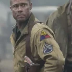 Fury Khaki Brad Pitt Cotton Jacket