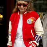 Gigi Hadid Meteor Shower Varsity Jacket front