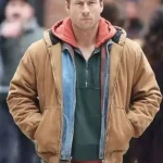 Glen Powell The Running Man 2025 Brown Jacket