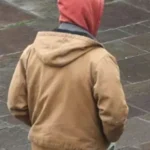 Glen Powell The Running Man 2025 Brown Jacket back