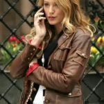 Gossip Girl Blake Lively Brown Jacket