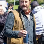 Greenland Migration Gerard Butler Brown Vest