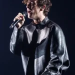 Guitarricadelafuente Black Leather Jacket front