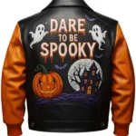 Halloween Varsity Leather Jacket