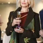 Hannah Waddingham The Woman in Cabin 10 Brown Coat