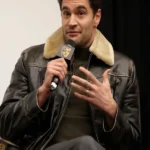 Hedda BAFTA Screening Tom Bateman Shearling Jacket front