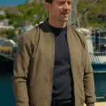 Hudson and Rex S08 Luke Roberts Bomber Suede Jacket front