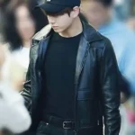 Incheon Airport Jungkook Leather Jacket