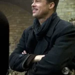 Inglourious Basterds Brad Pitt Blue Wool Pea-Coat