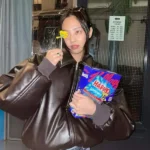 Jennie Brown Blackpink Bomber Leather Jacket