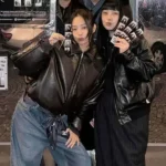 Jennie Brown Bomber Leather Jacket