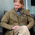 Jesse Plemons Bugonia 2025 Press Tour NYC Green Cotton Jacket