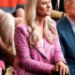 Jill McVicar Nelson On Brand with Jimmy Fallon Leather Jacket front